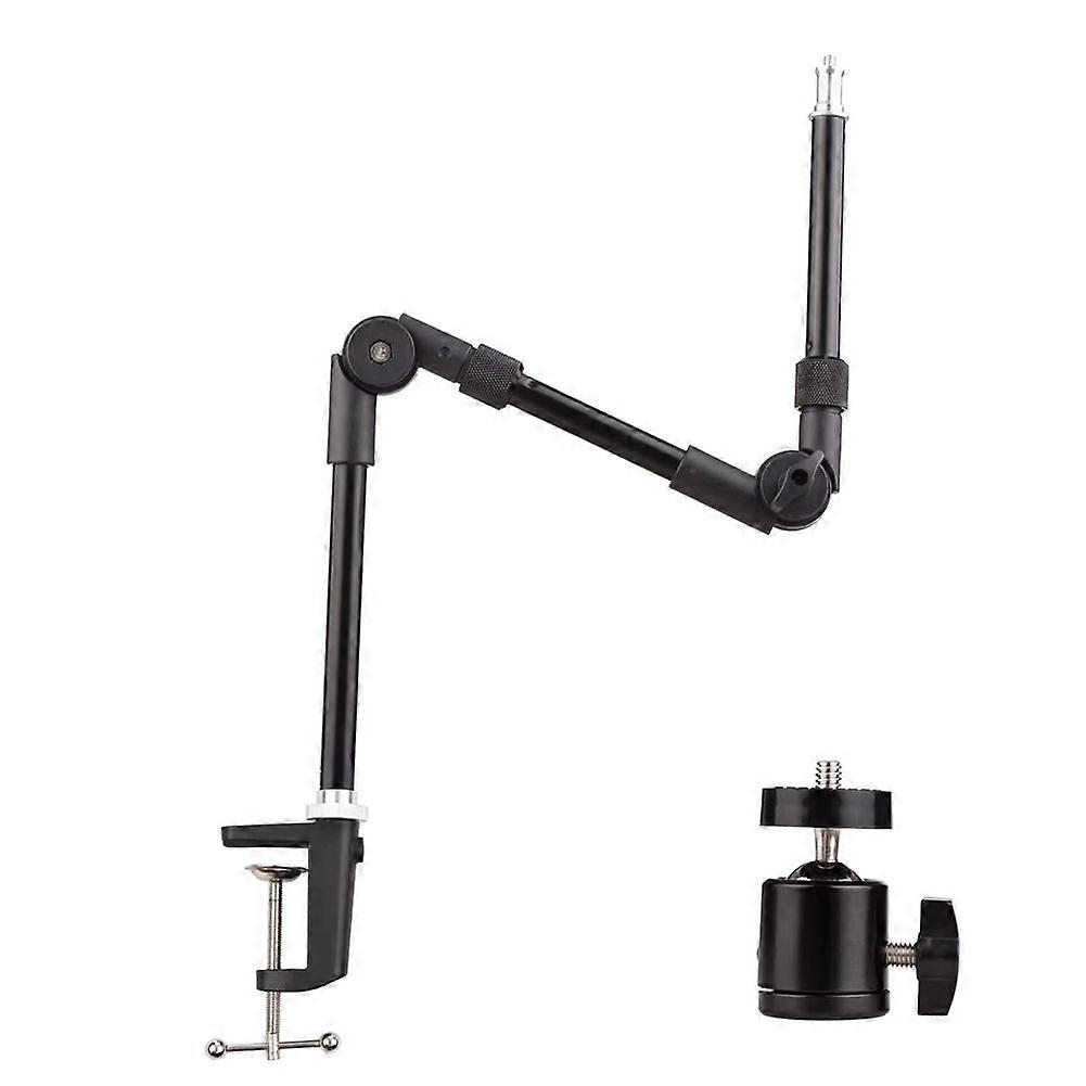 1/4 ST-01 Bracket Flexible Foldable Desk Mount Stand Ballhead Adapter