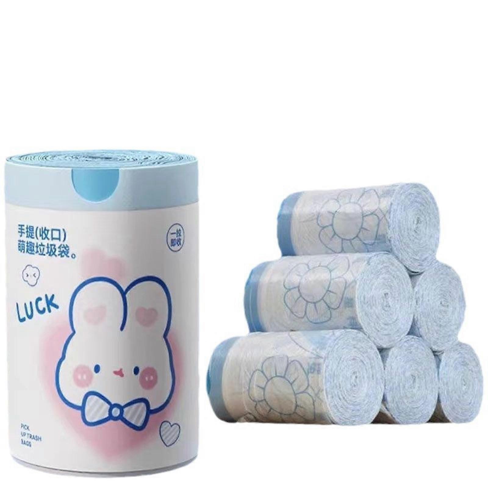 Cute Rabbit Print Drawstring Garbage Bags Thickened TearResistant Kitchen Trash, 100 Pack
