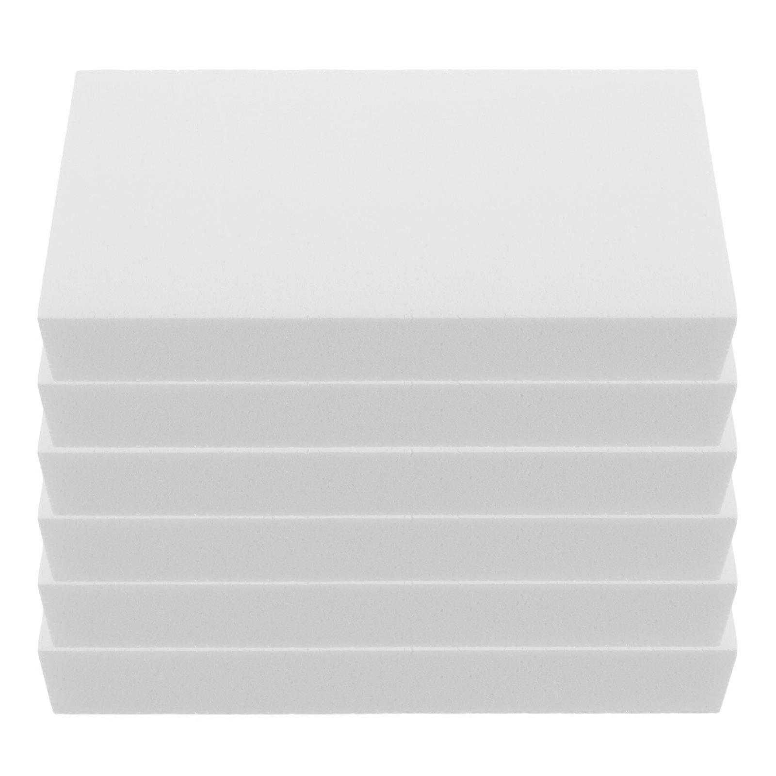 High Density Foam Blocks Polystyrene White Blocks for Craft Use 6Pcs
