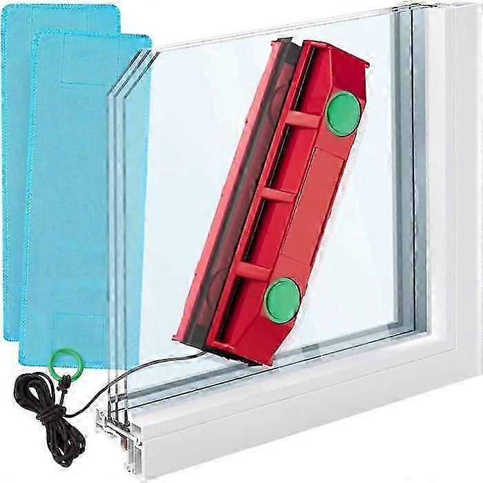 Tyroler Double-Sided Magnetic Window Cleaner Tool, Fits Windows 0.1"-6" Thick, Efficient Cleaning Solution