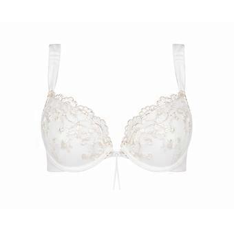 AMBRA Oil Push Bra in Ivory - with romantic Italian embroidery