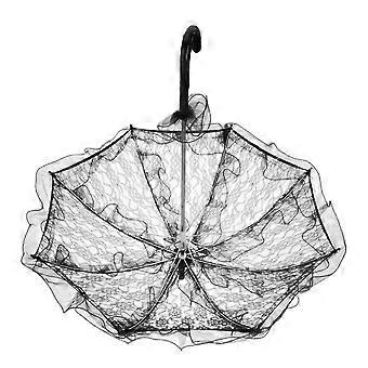 Wedding Decoration Black Lace Parasol Umbrella for Photo Shoot