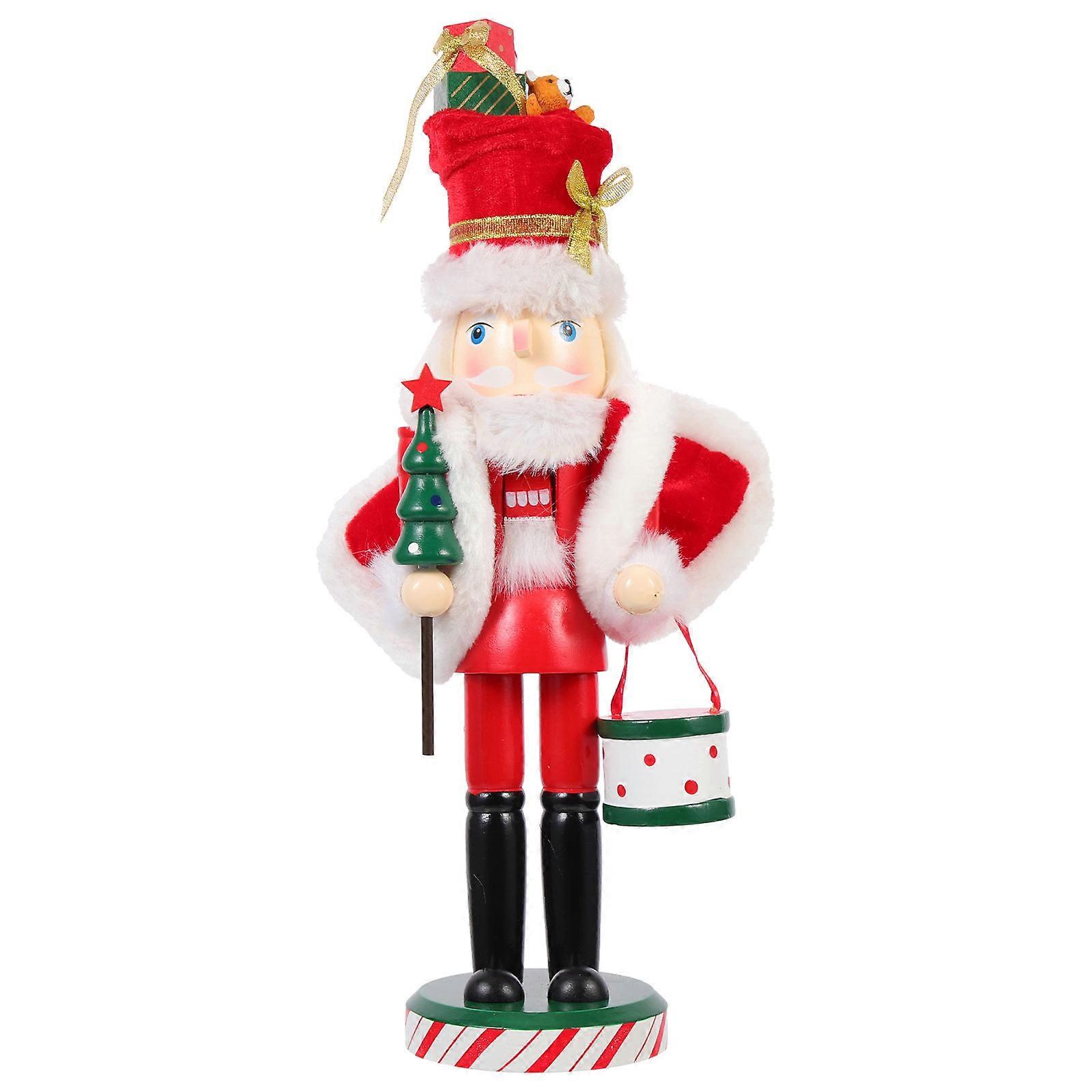 Nutcracker Figurine Decorative Wood Nutcracker Statue for Holiday Decor