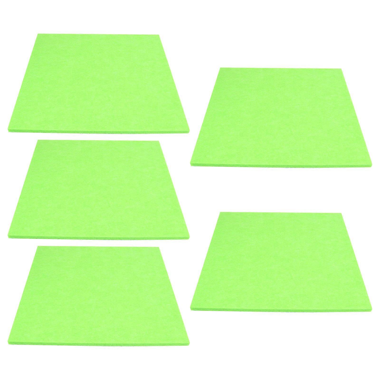 Soundproofing Felt Panel for Wall Absorption Green 5Pcs Set