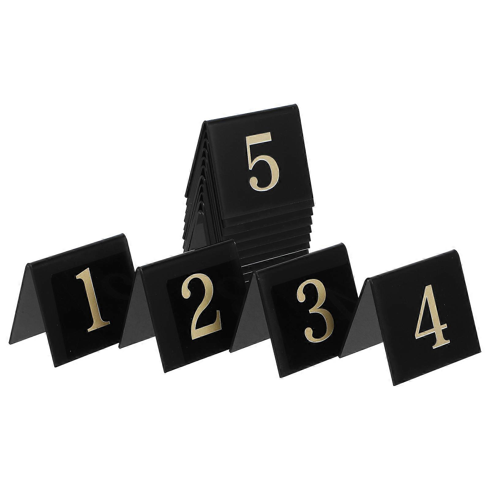 Marqueur numéroté multifonction pour tableau de signalisation, 15 pièces, acrylique noir