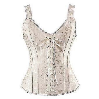 2021 New Women's Brocade Jacquard Shoulder Straps Tank Corset Bustiers 26-27