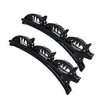 5er-Pack Schwarz Double Layer Twist Braid Haarspangen Front Haarspangen Haarspangen Mode Geflochtene Haarwerkzeuge Frauen und Mädchen Haarstyling Zubehör