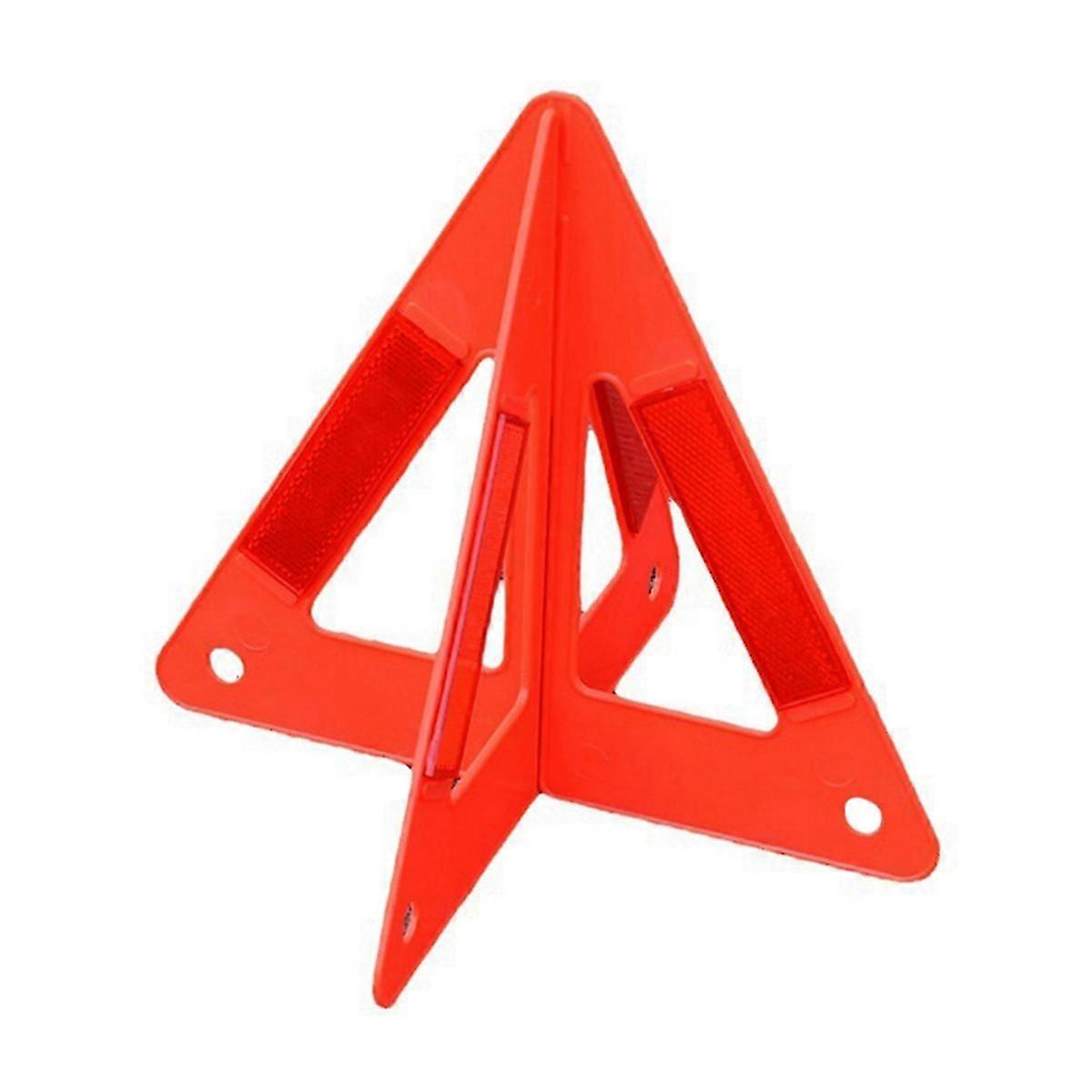 Portable Car Auto Reflective Traffic Warning Sign Triangle Foldable Solid Standing Tripod Road Emerg