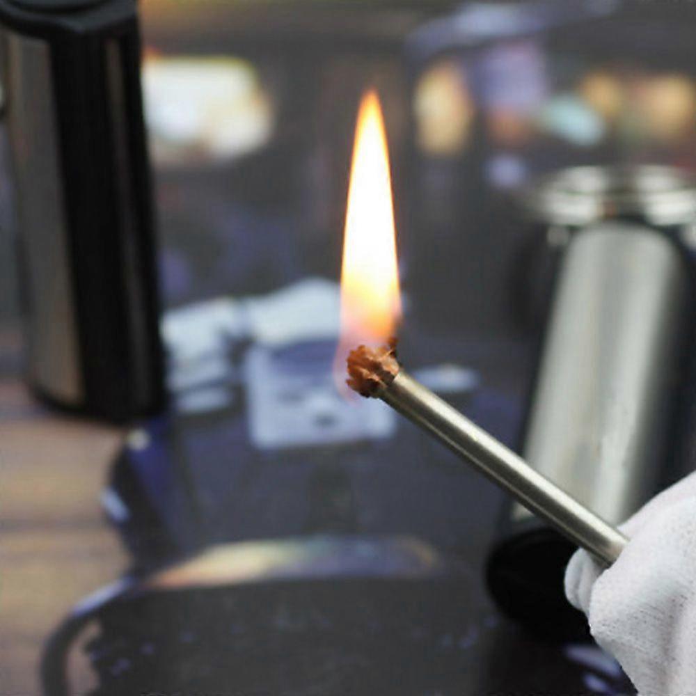Permanent Match Striker Lighter with Key Chain Silver