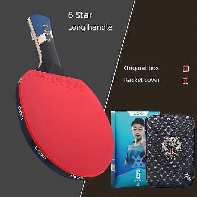 Raquete de tênis de mesa profissional Loki 7/8/9 Star Attack-Loop com lâmina de carbono, 26-27 polegadas.