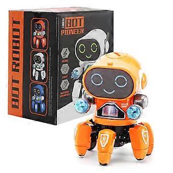 Dancing Robot Toy, 6-Legged Electric Robot with Music & Lights for Kids