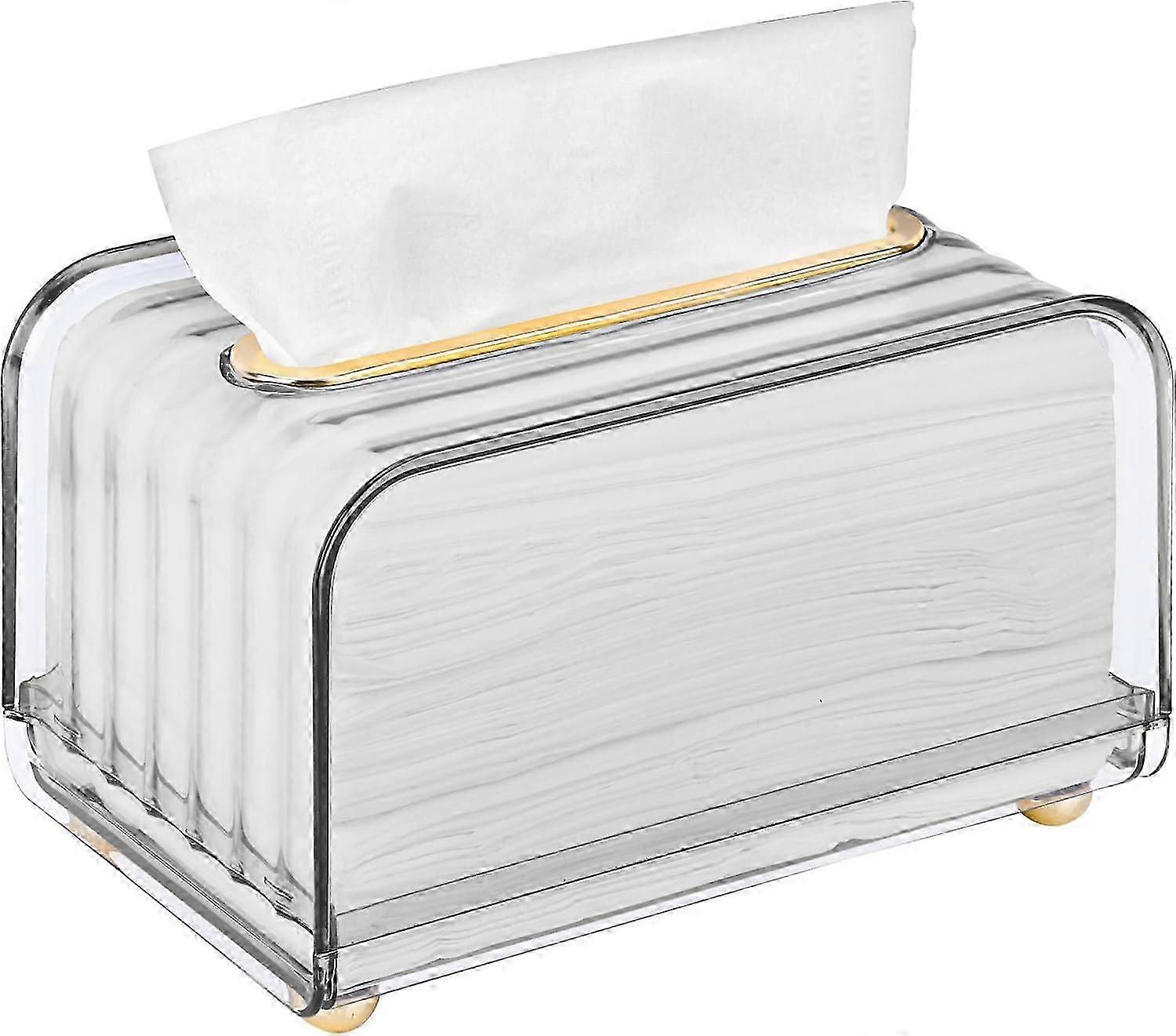 Transparent Plastic Tissue Box - Home Tissue Box - Rectangular Tissue and Paper Towel Dispenser