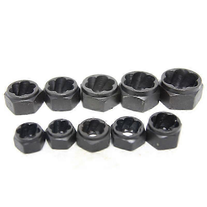 10Pcs Nut Bolt Remover Stud Extractor Set Metric Broken Bolt Removal Kit