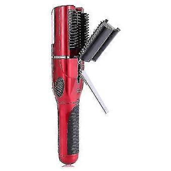 Haarknipgereedschap: Gespleten haarverwijderaar en reparatieschaar (rood)
