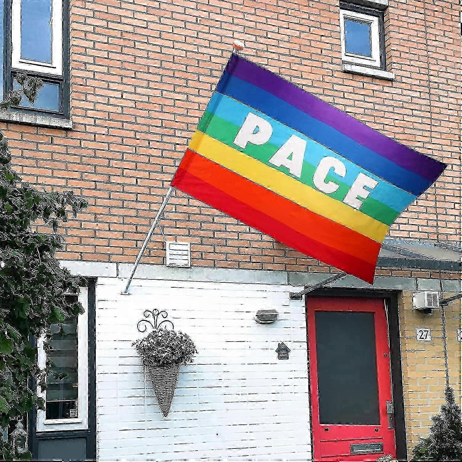 Decorative Rainbow Garden Flag 90x150cm Compatible with PACE Peace Style