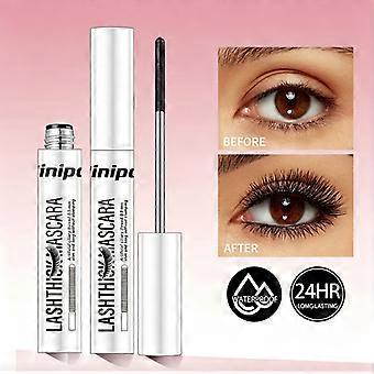 Wasserfeste Faser-Mascara mit verlängernder und volumengebender Formel, klumpenfrei und wischfest für langanhaltenden, definierten Augen-Make-up-Look.