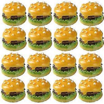 30 Stück Miniatur-Burger-Dekoration, künstliches Burger-Modell, Fotografie-Imitat, Deko-Brot, Display-Requisite