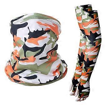 Nuevo secado rápido transpirable pesca ciclismo deportes montar turbante hielo mangas de seda verano máscara facial bufandas brazosas protector solar