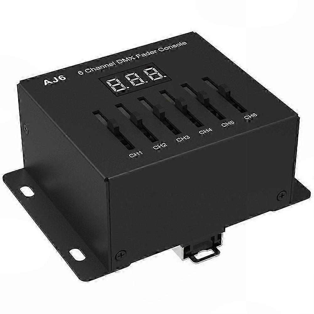 AJ6 6CH DMX Controller Module for Sliding Fader Console, Dip-Switch Selectable 6CH/5CH/Master Mode, 5-24V DC/3xAAA Input
