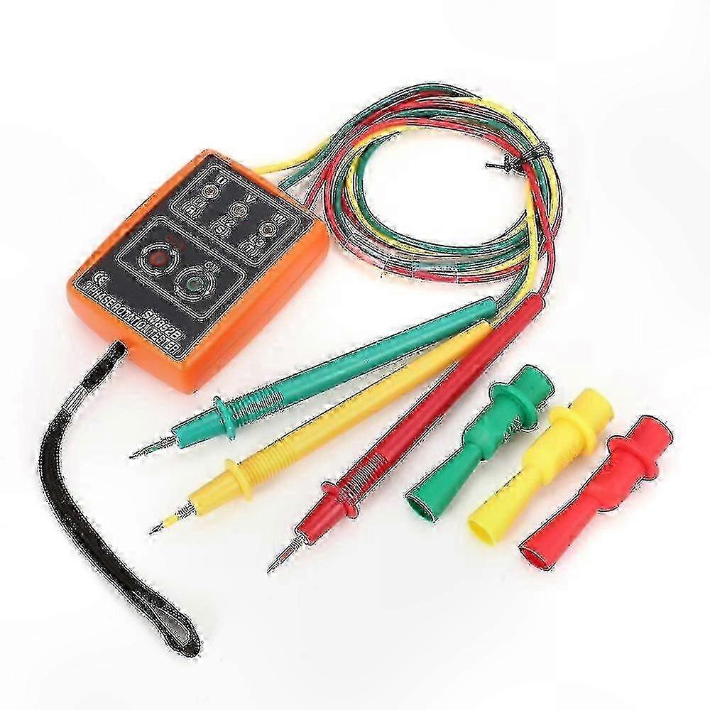 3-Phase Rotation Tester with Digital Display, LED Indicator, Buzzer, and Phase Sequence Detection Function