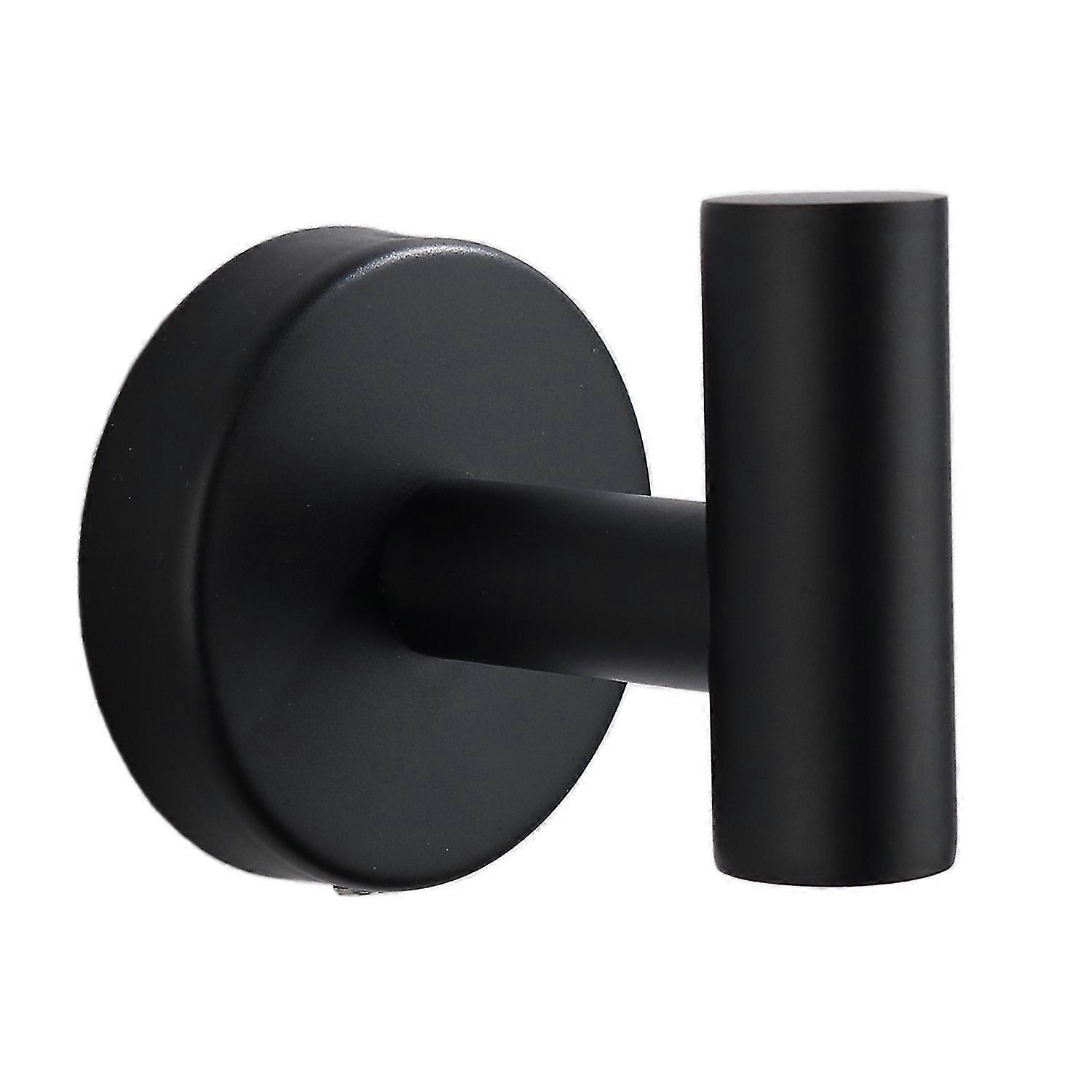 2 Pcs Durable Black Wall-Mount Hooks