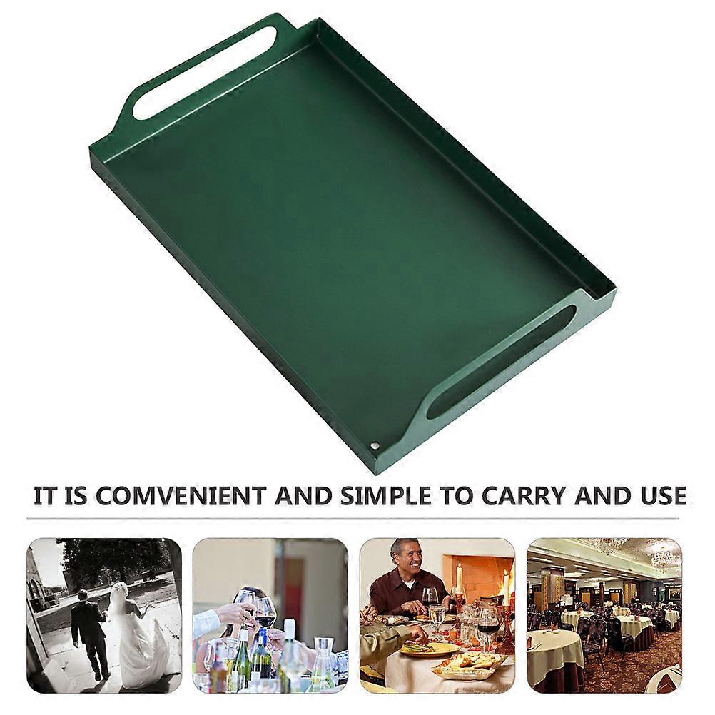 Metal Rectangular Tray Iron Serving 1Pcs