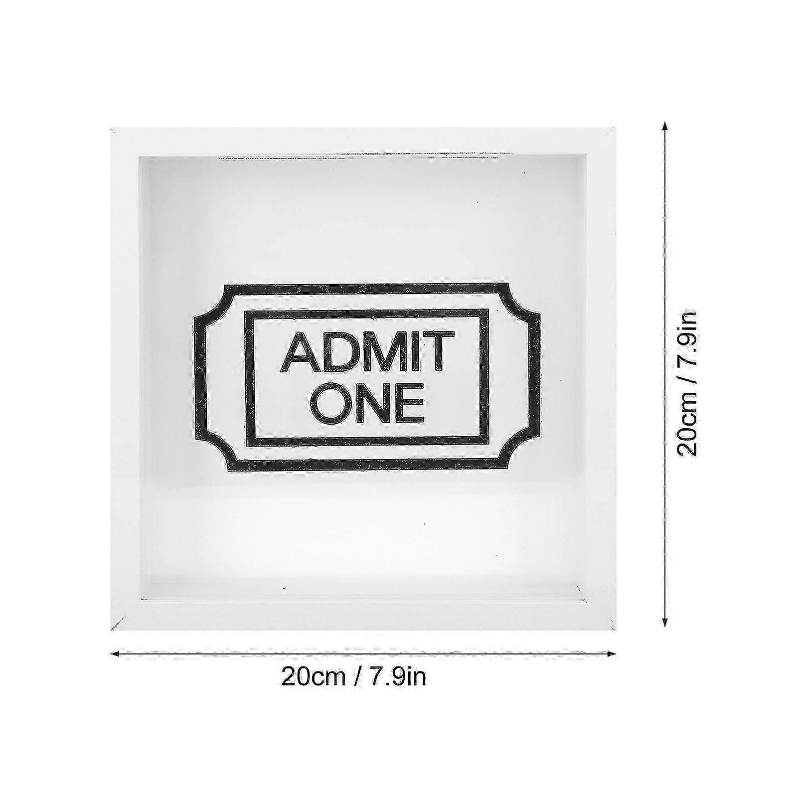 White 20x20cm Ticket Memory Box