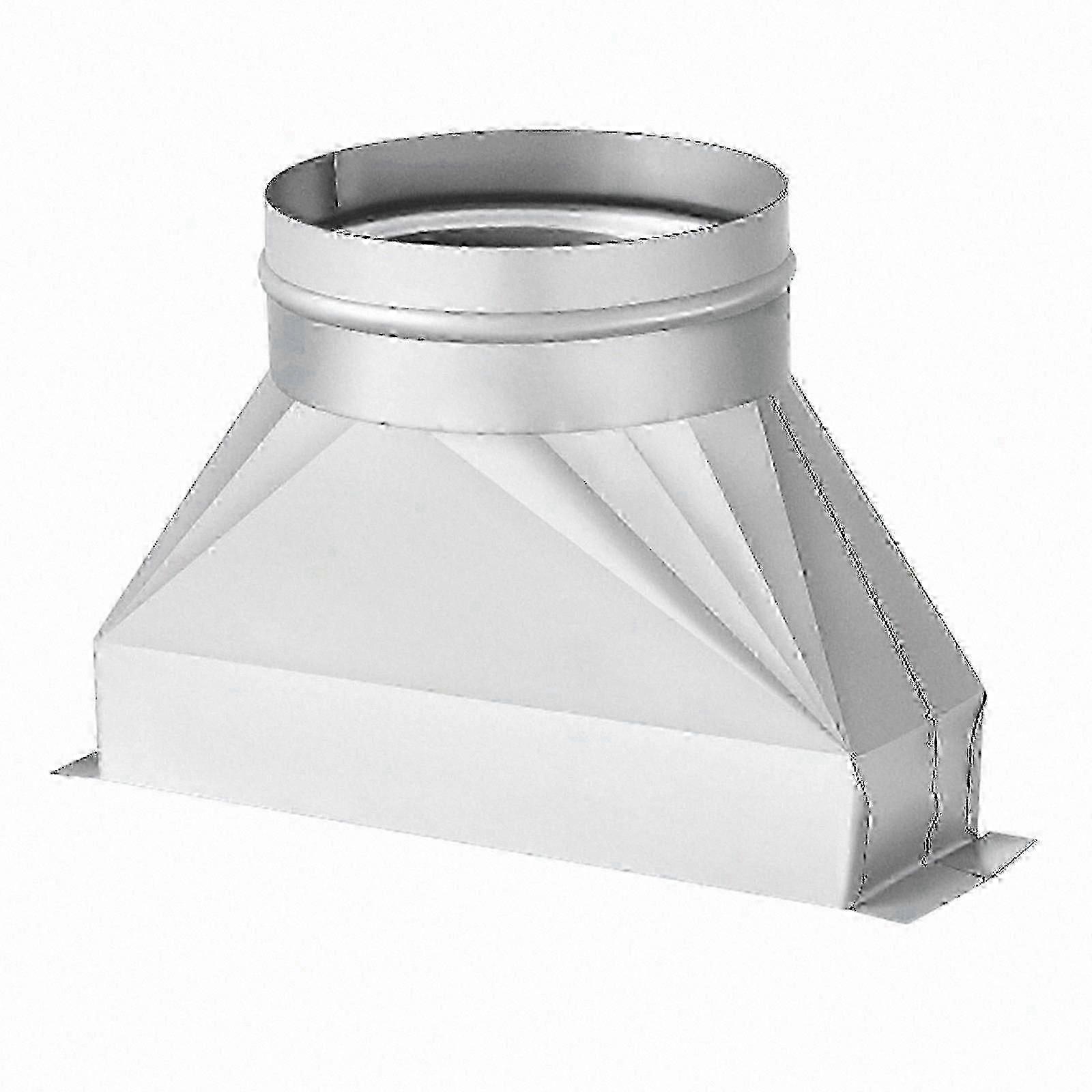 Adapter for rectangular to Round Ducts, Galvanized Vent Transition Fitting, Easy InstallationYF