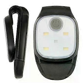 LED Flashlight Clip 4 Lighting Modes Clip On Light Safety Warning for Jogging Night Walking for Fishing Hiking USB Rechargeable