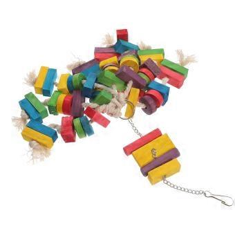 Bird Toy Household Hanging Parrot Toy for Chewing Wood