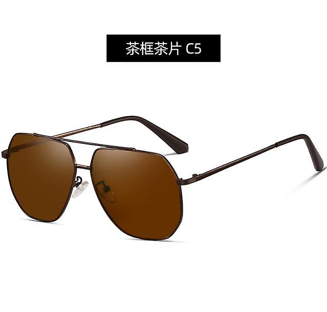 Classic Men's Polarized Toad Mirror Stainless Steel Riding Sunglasses Driving Mirror 1.1tac Glasses