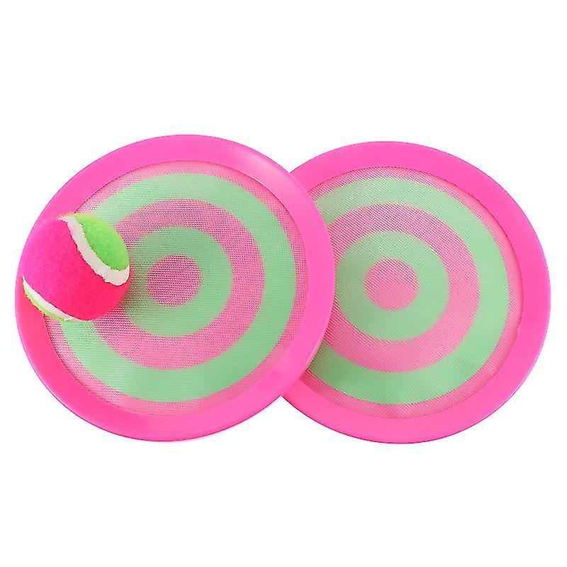 Red Racquet Sport Toys Ball Catch Game Set With Ball And Paddles Fun Red Sticky Ball Toy For Childr