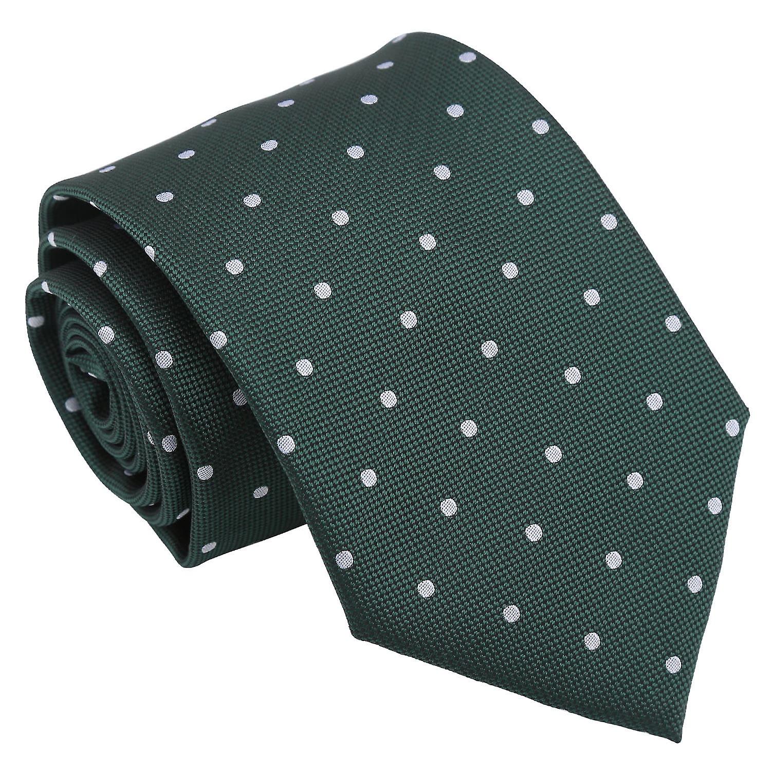 Hunter Green Polka Dot Tie