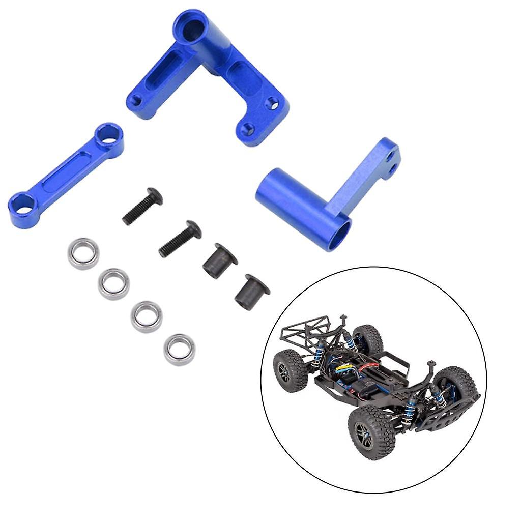 CNC Aluminiumlegierung RC Lenkung Kits 2WD 1/10 Auto Hobby Modell Easy Install Blau