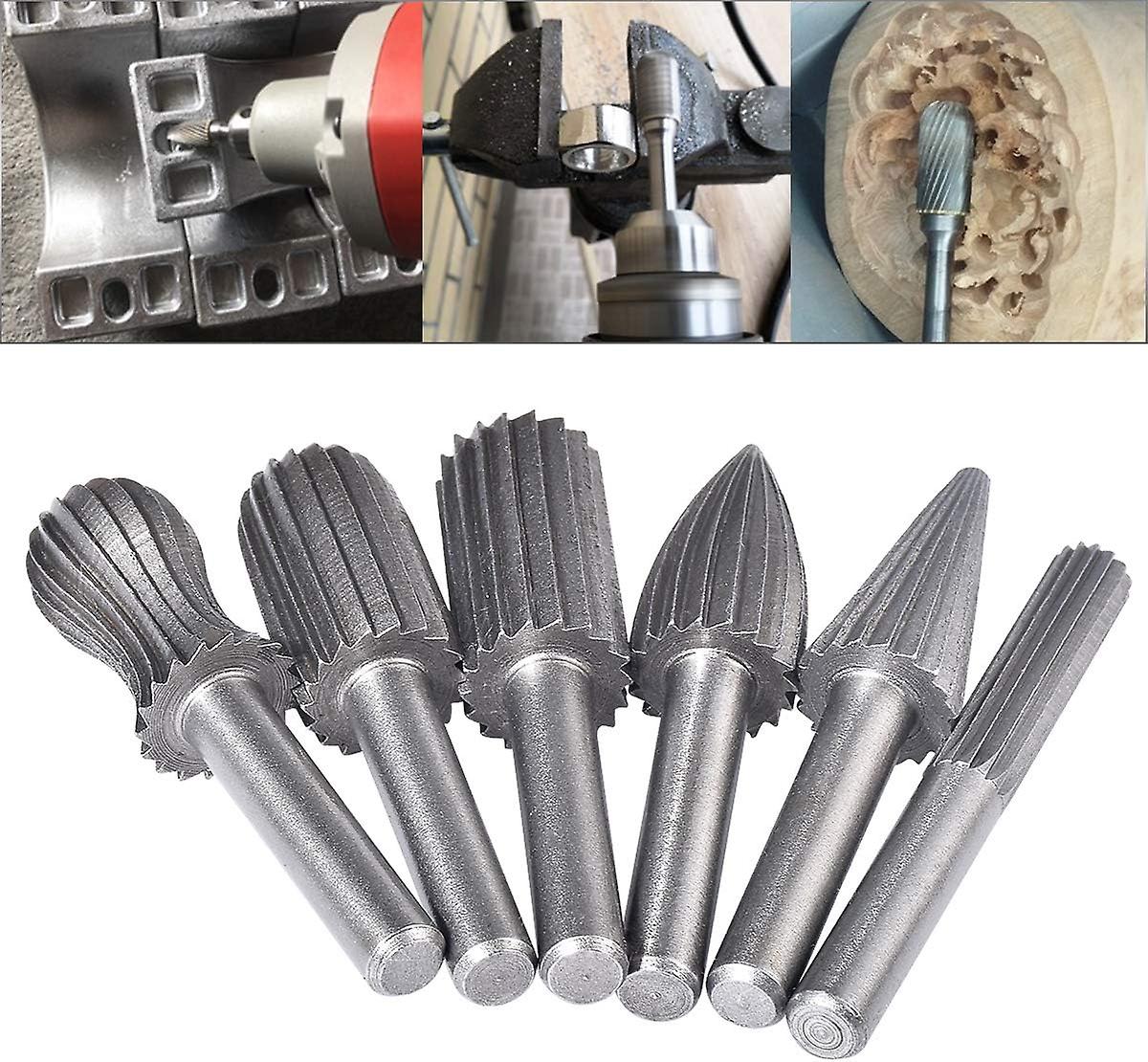 Router Bit Sets - 6 Piece Router Bit Set - Wood Router Bit Sets - Mini Router Bit Set - Woodworking - Wood - Multitool Accessory Set Suitable for Mul