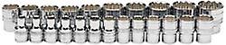 Draper 34561 1/2" Sq. Dr. Loose Metric Polished Chrome Sockets (23 piece)
