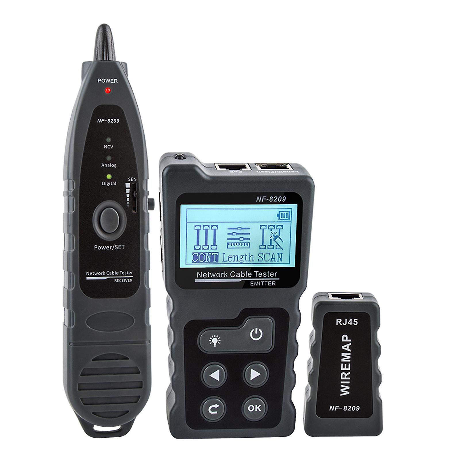 Multi-functional LCD Network Cable Tester Wire Tracker PoE Checker Inline PoE Voltage and Current
