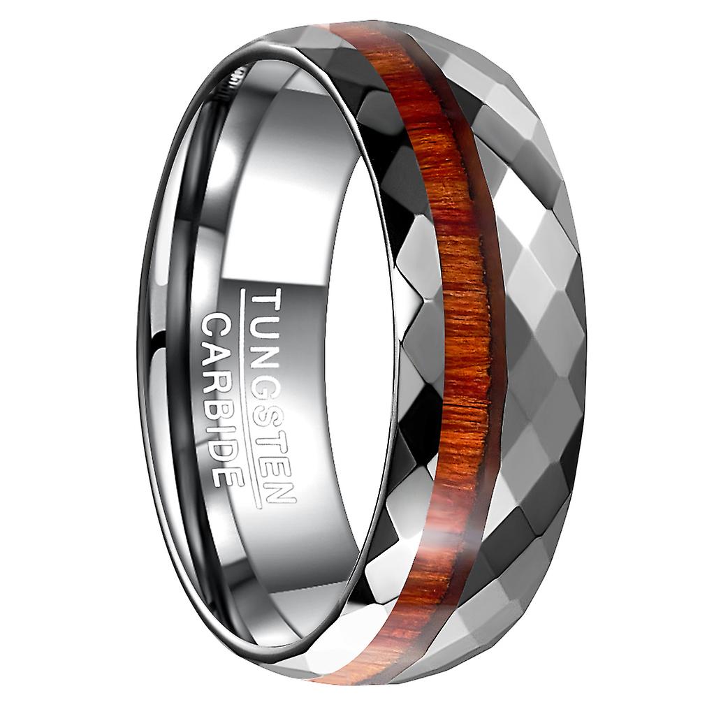 8mm Width Men's Tungsten Carbide Steel Ring
