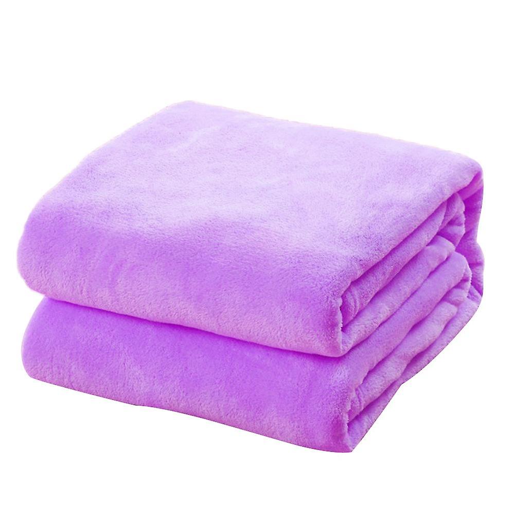 ZHOUBA Soft Solid Color Warm Blanket Home Living Room Bedspread Cover Rug Sofa Decor