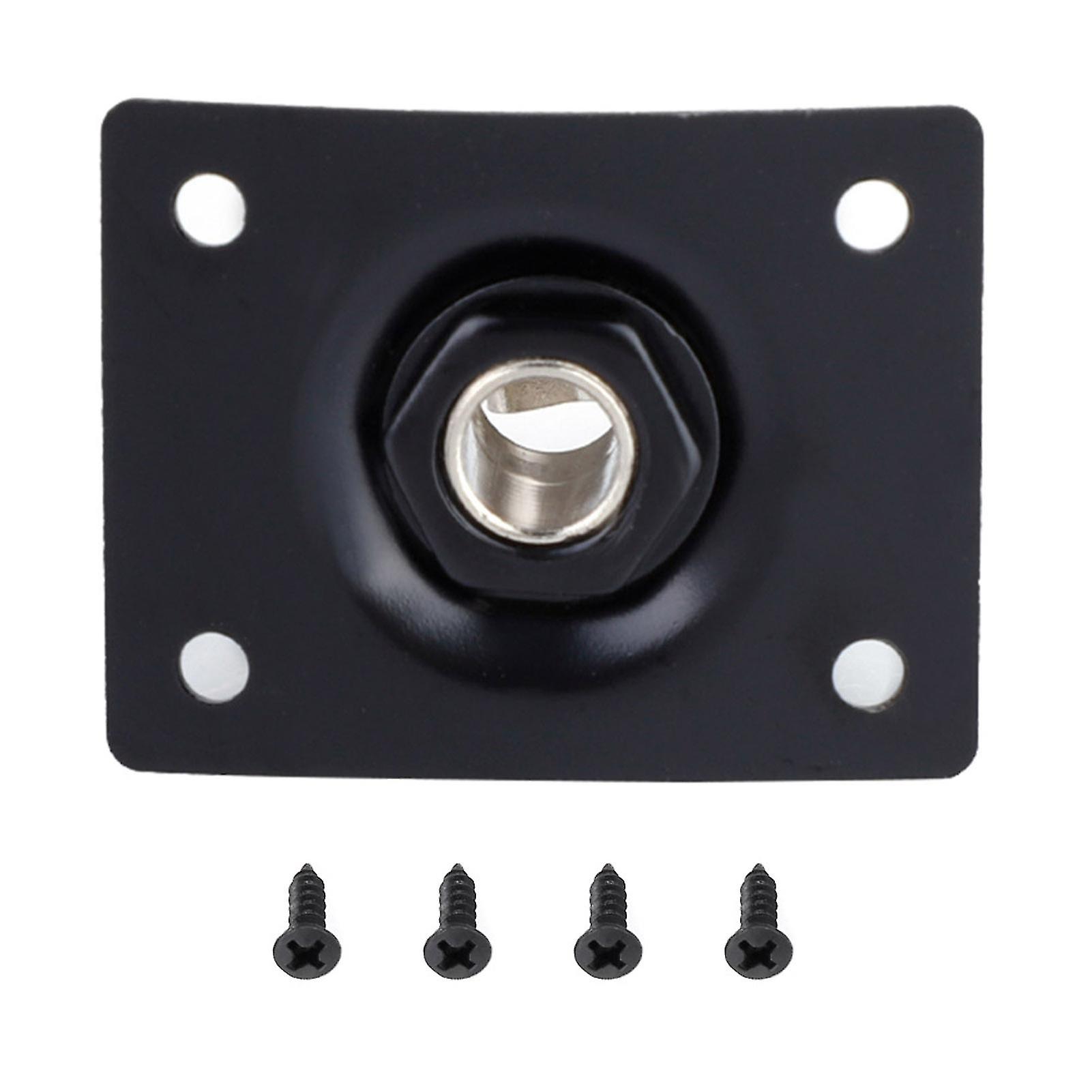 Rectangle Output Jack Plate Socket for LP Style Electric Guitar Black, Durable Replacement Part with Easy Installation