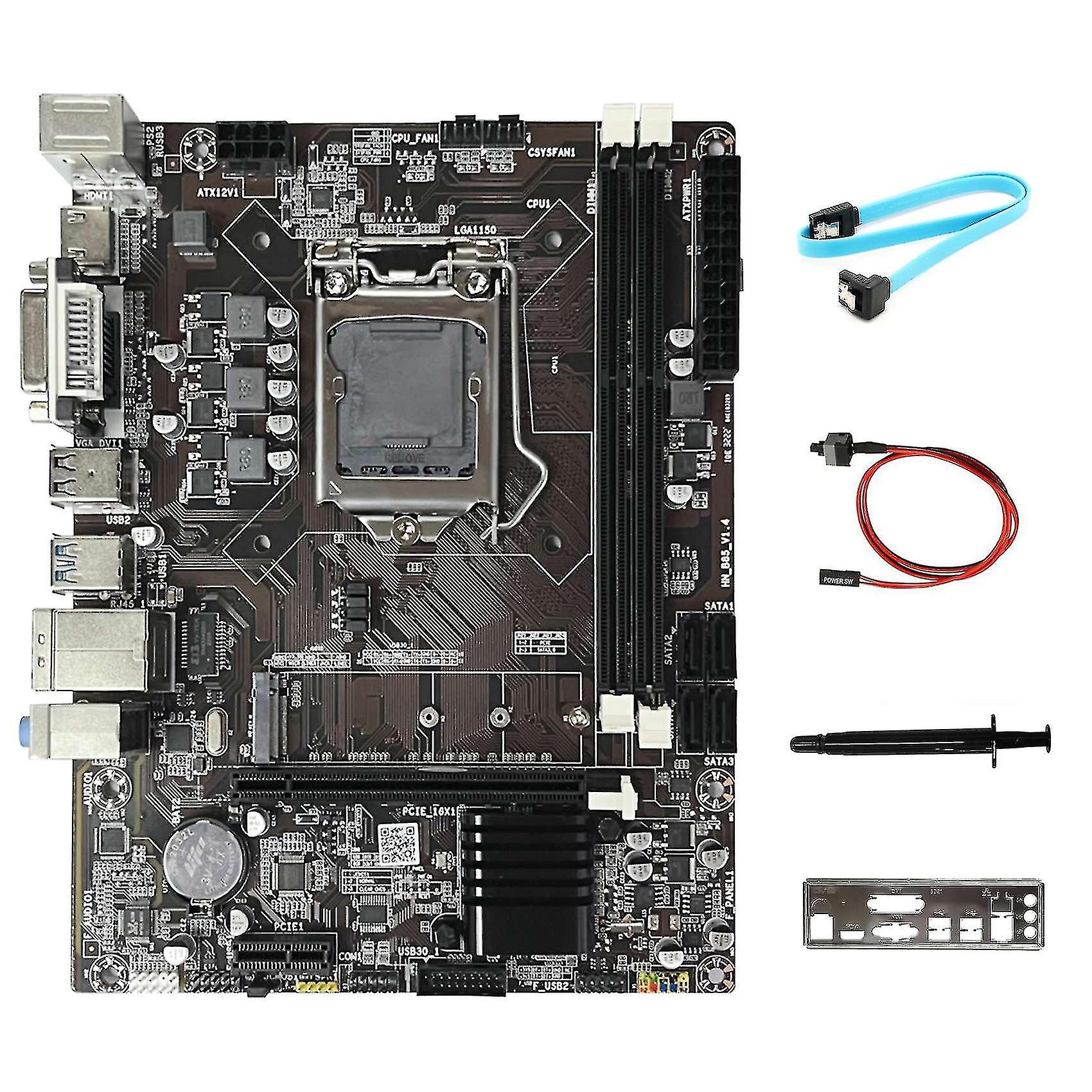 B85 Desktop Motherboard+sata Cable+switch Cable+baffle+thermal Grease Lga1150 Ddr3 M.2 Nvme Vga Hd