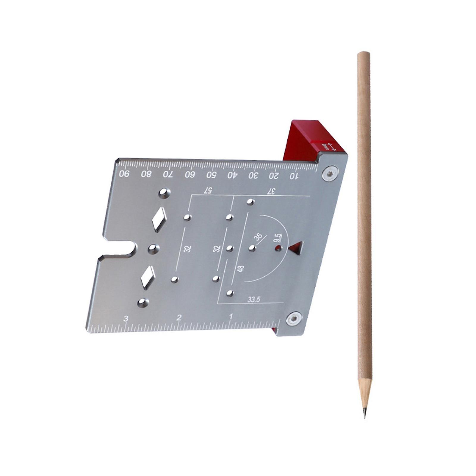 Hinge Punch Locator Woodworking Scriber 3 in 1 for Precise Drilling