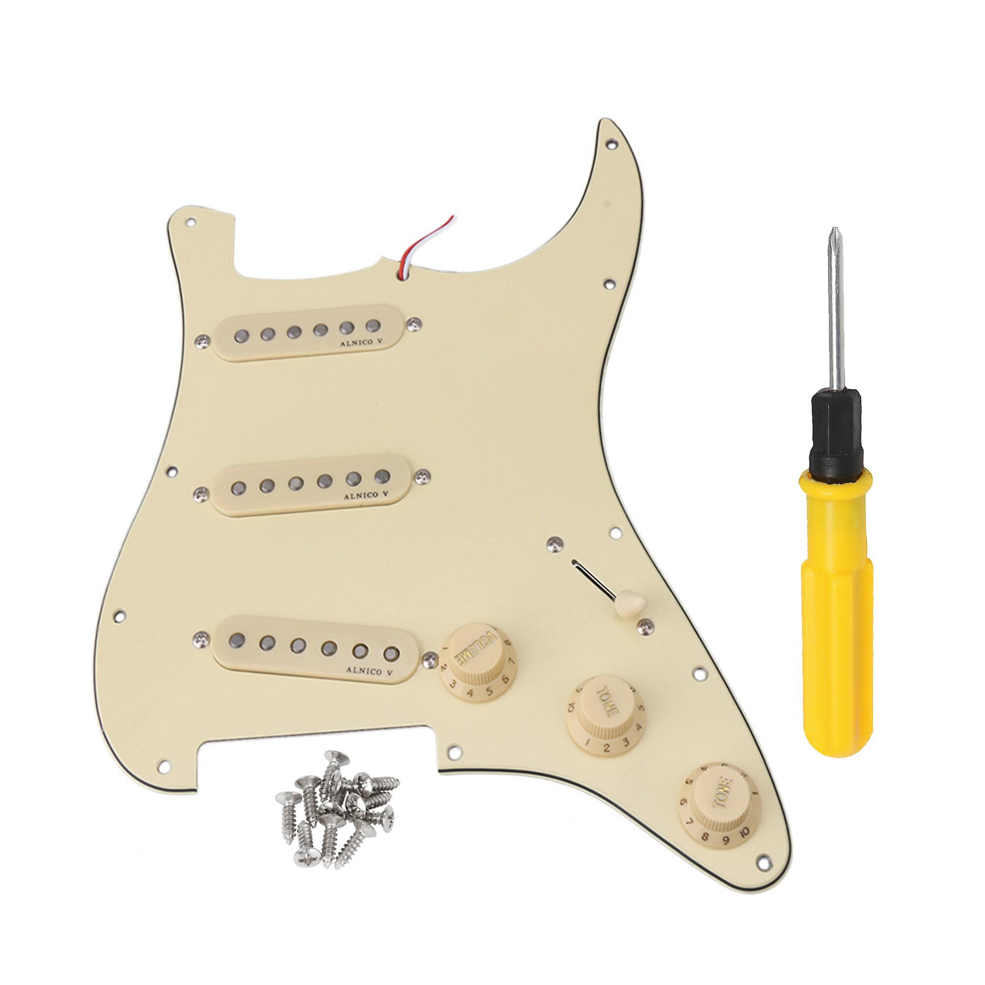 Loaded SSS Pickguard 3-ply for Electric Guitars with Screwdriver Set