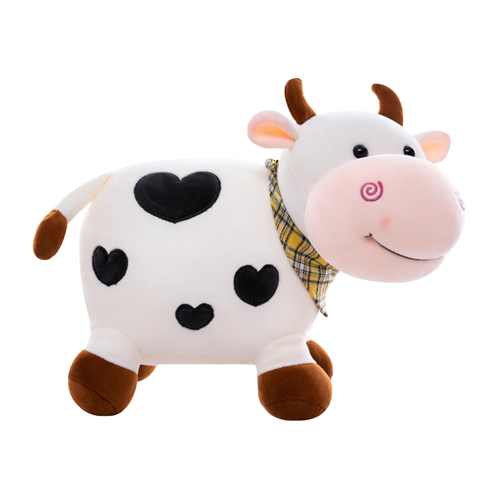 100% New,Cute Cartoon Super Soft Plush Toy Bull Doll Little Color Cow Doll Calf with Scarf 25/35/43CM