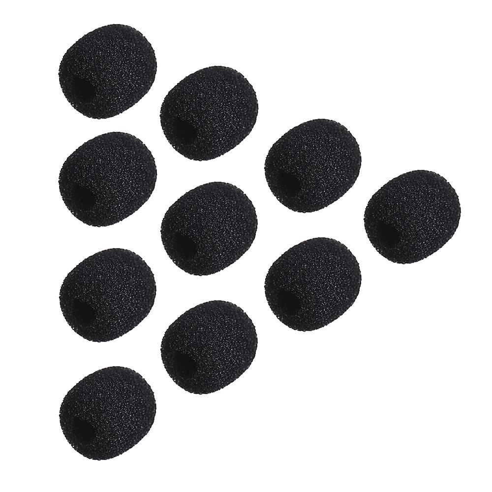 Andoer Mini Lapel Headset Microphone Windscreen Mic Foam Cover, Black 10-Pack