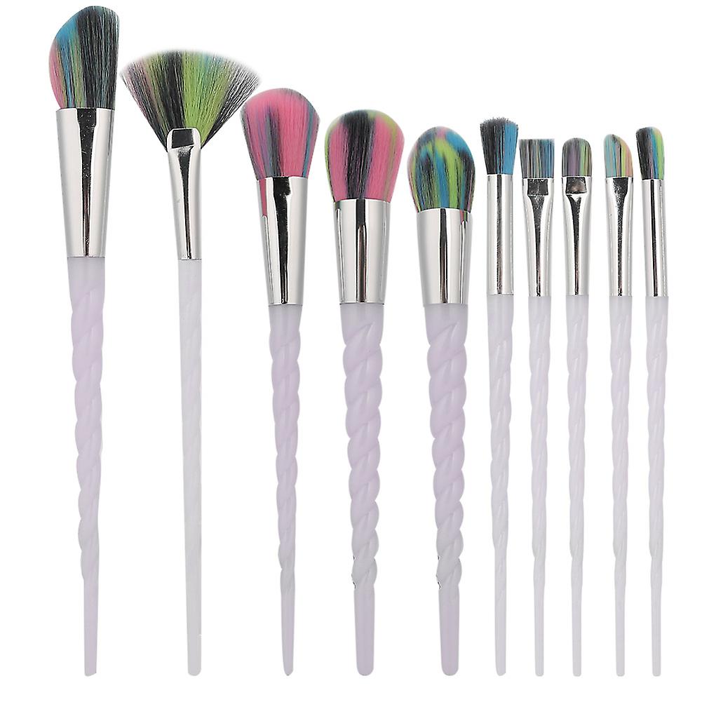 10Pcs Portable Multi-Function Eyebrow Eyeshadow Cosmetics Makeup Brush Set