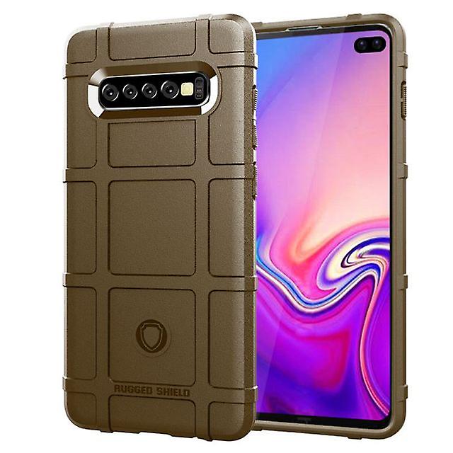 Durable Shockproof Protective Shell Case for Samsung Galaxy S10 Plus - Brown