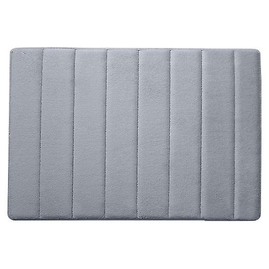 Bathroom Mat Solid Color Absorption No Odor Great Shockproof Non-skid Water Prevent Skidding Stripe