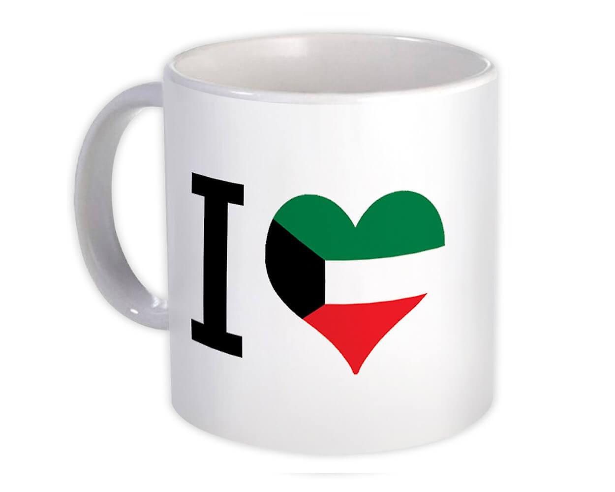 Gift Mug: I Love Kuwait Flag
