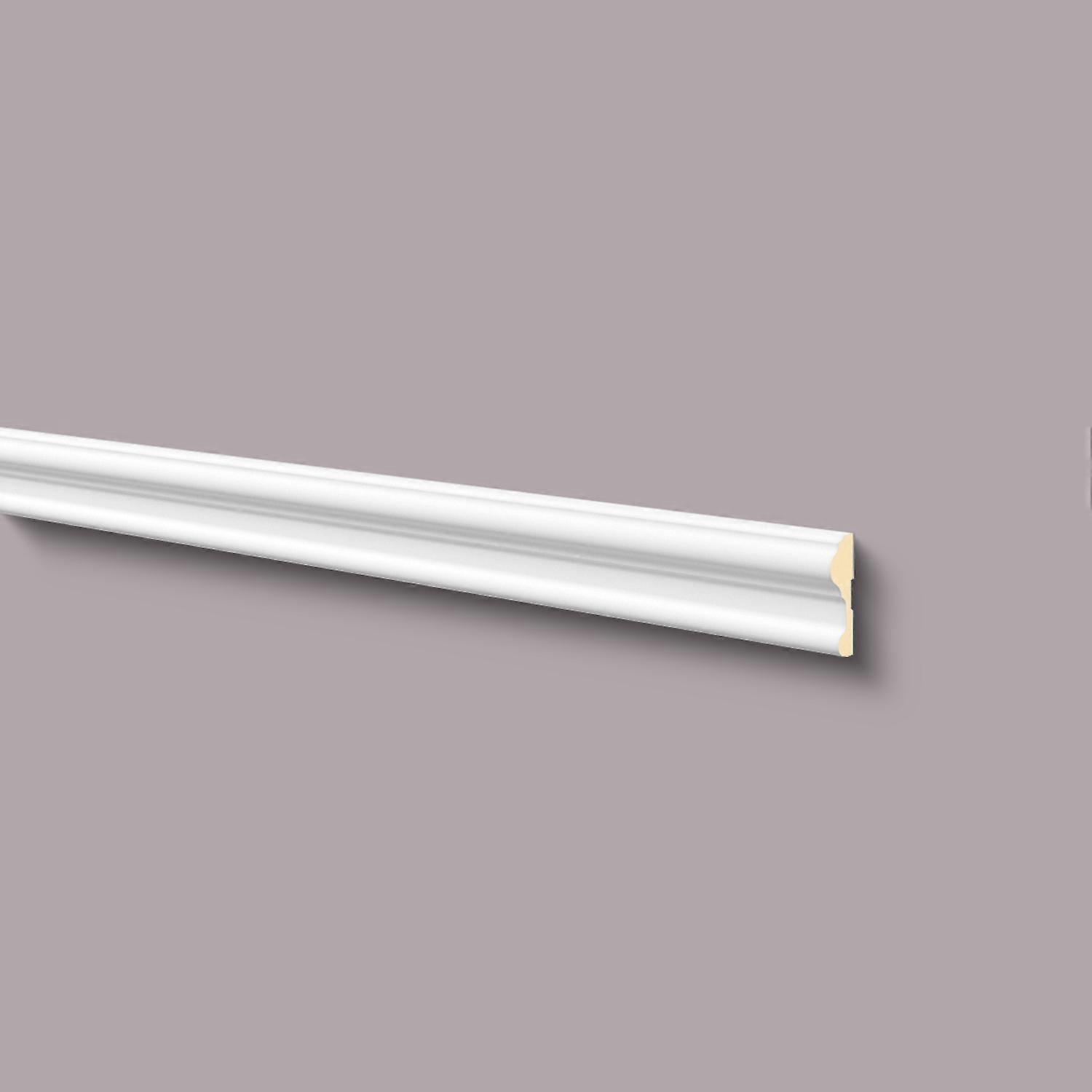 NMC 1 x door frame NA DOMOSTYL 200 cm x 2 cm x 7 cm white polyurethane hard foam pre-primed light, robust, extremely dimensionally accurate